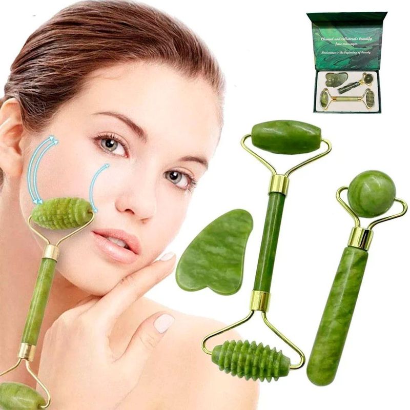 GENERICO - Masajeador Doble Rodillo + Piedra