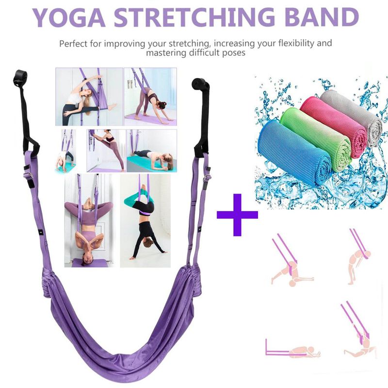 GENERICO - Juego de Cuerda de Yoga + Toalla Refrescante