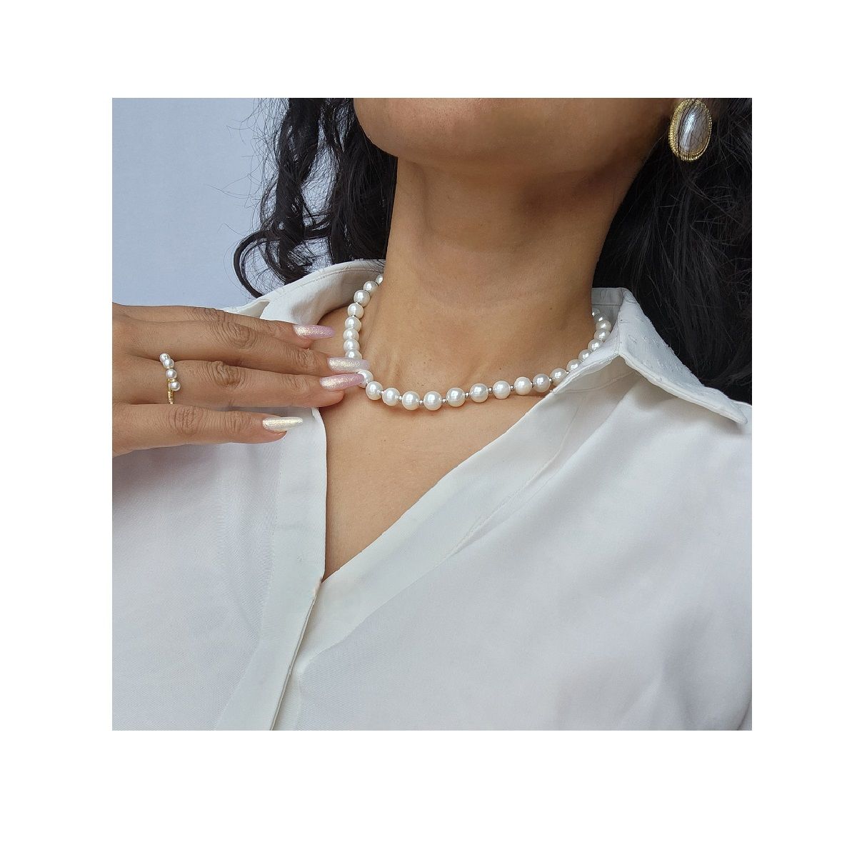 GENERICO - COLLAR CLASICO ELEGANTE DE PERLAS ESTILO OLDMONEY