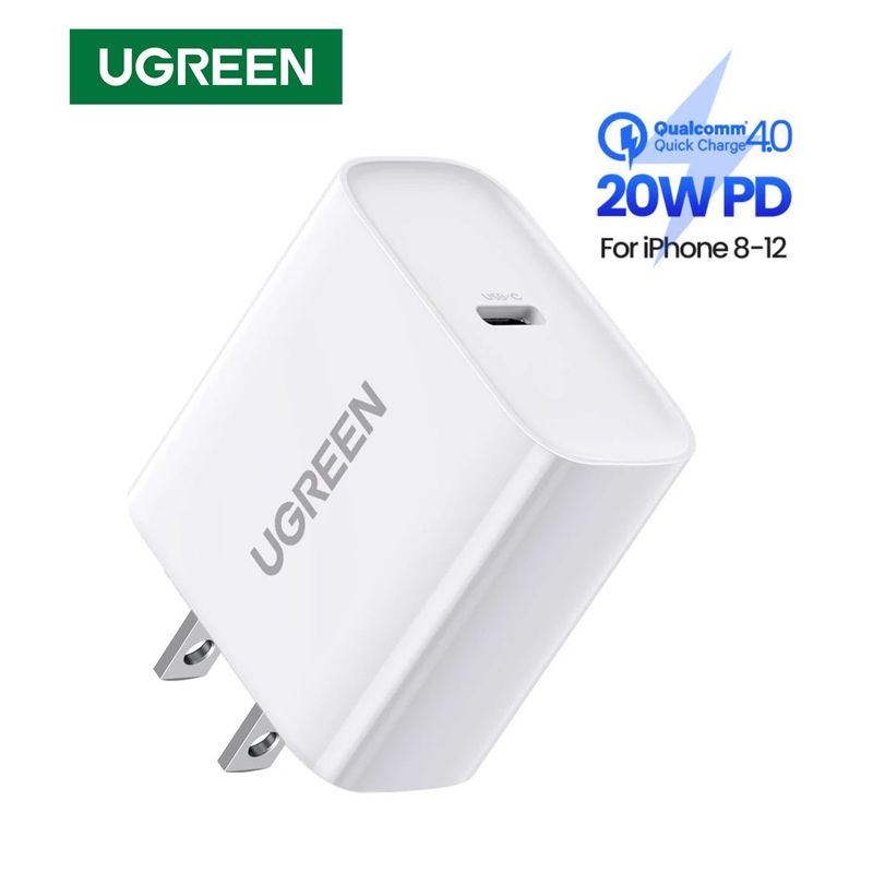 UGREEN - Cargador para USB tipo C enchufe US - 20w - UGREEN - Blanco