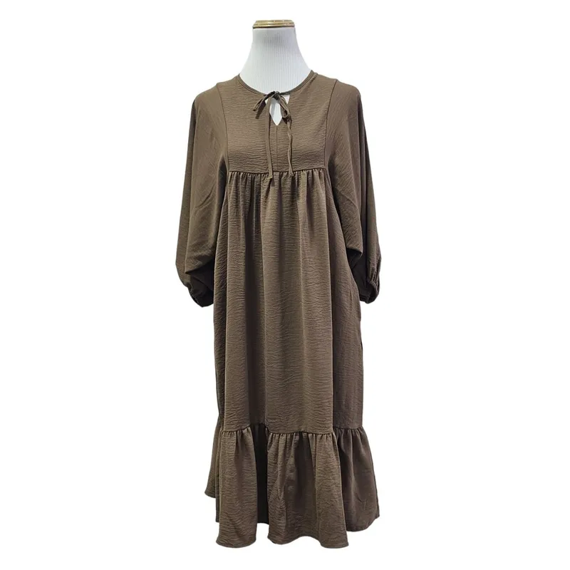 GENERICO - VESTIDO VIENA IVET MANGA BOMBACHA D´BELLAS