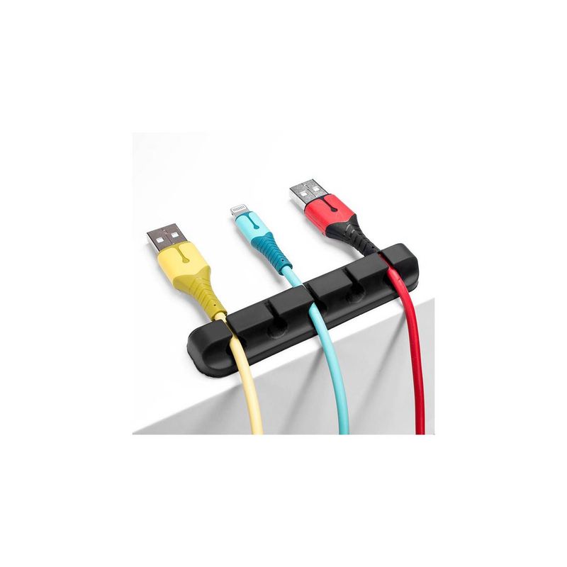 GENERICO - Organizador de cables adhesivo para escritorio computador