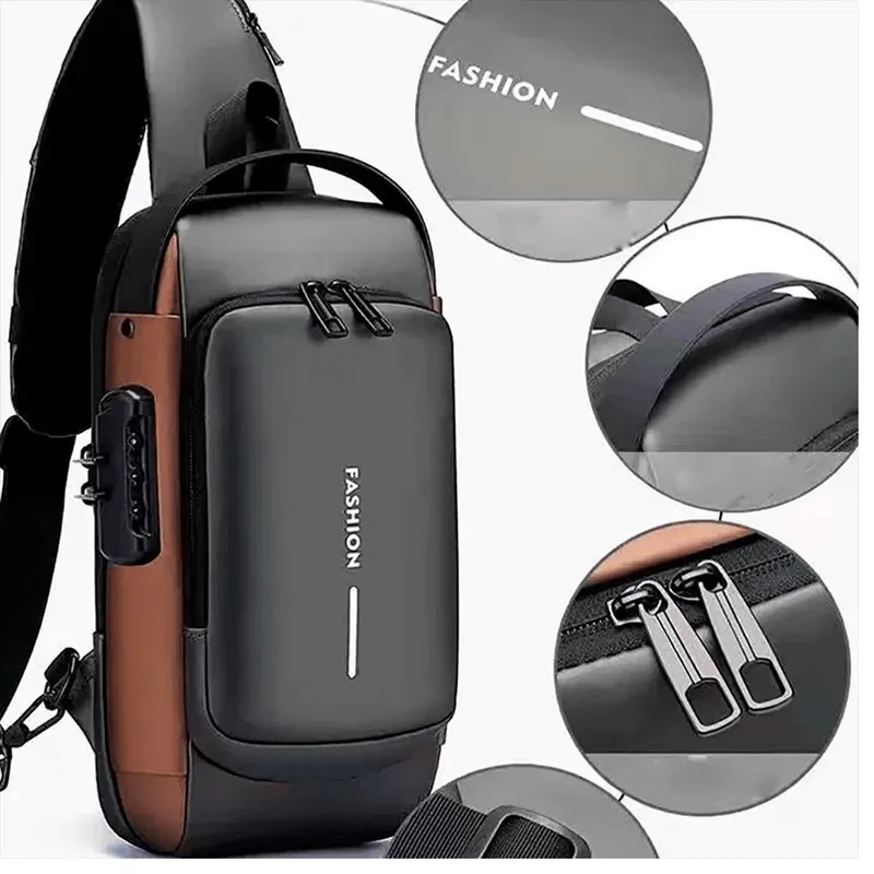 ITELSISTEM - Morral Antirrobo Impermeable Usb Pechera Itelsistem Hombre clave -beis