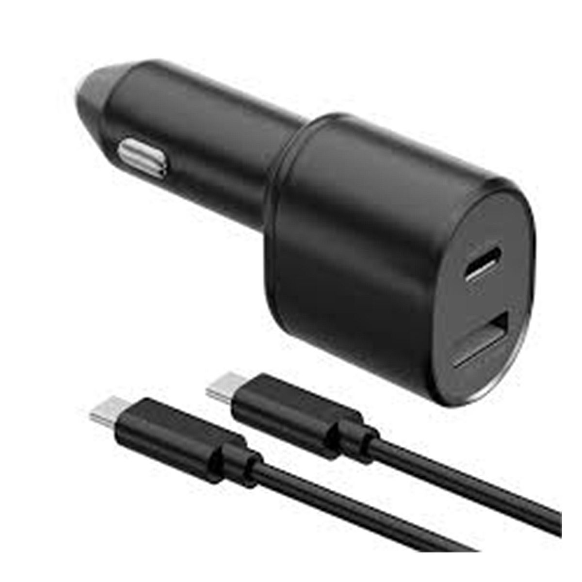 GENERICO - Cargador Auto 45W Súper Fast Charging 2.0 Dual entrada Negro