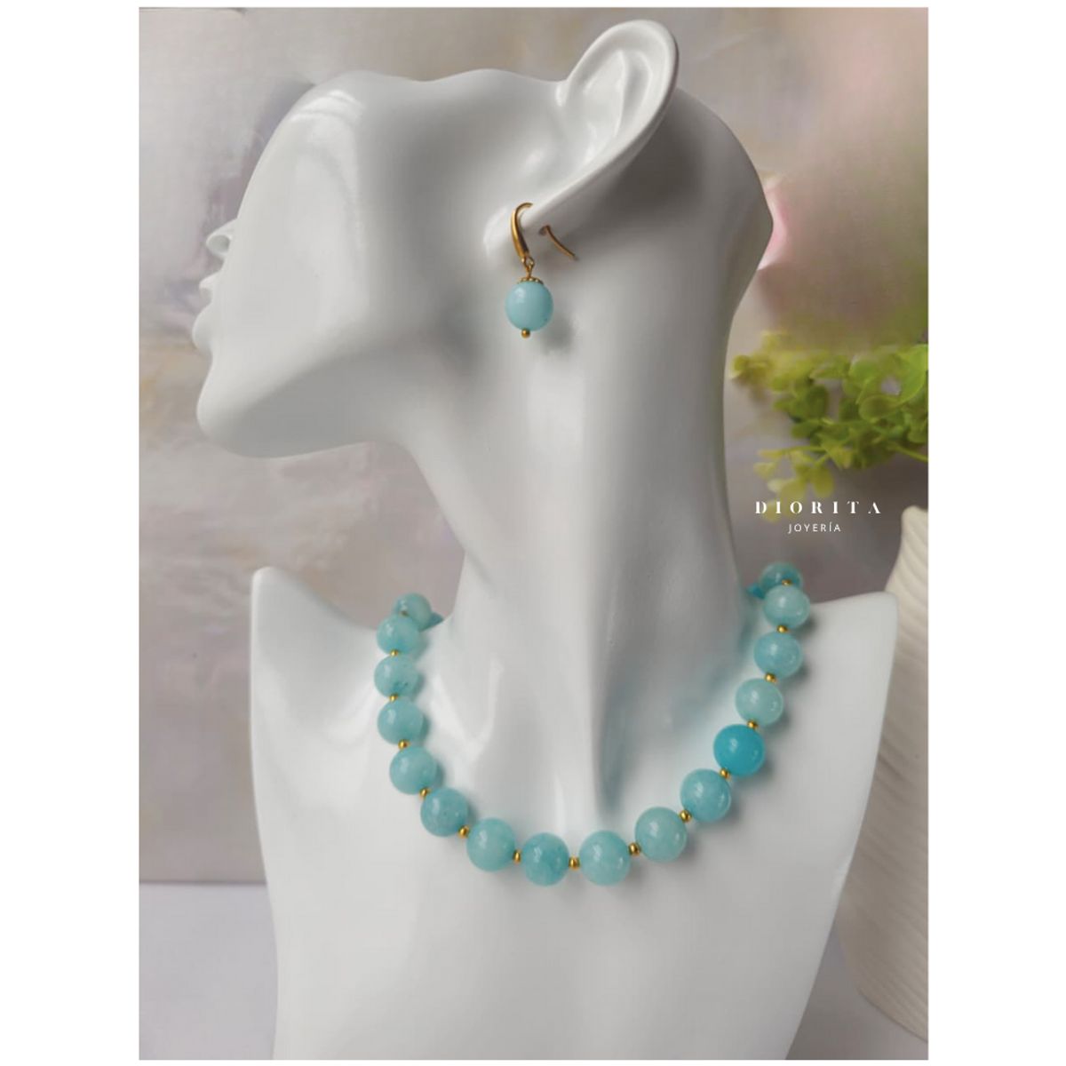 GENERICO - COLLAR DE PIEDRAS NATURALES COLLAR ESTILO OLDMONEY PARA MUJER