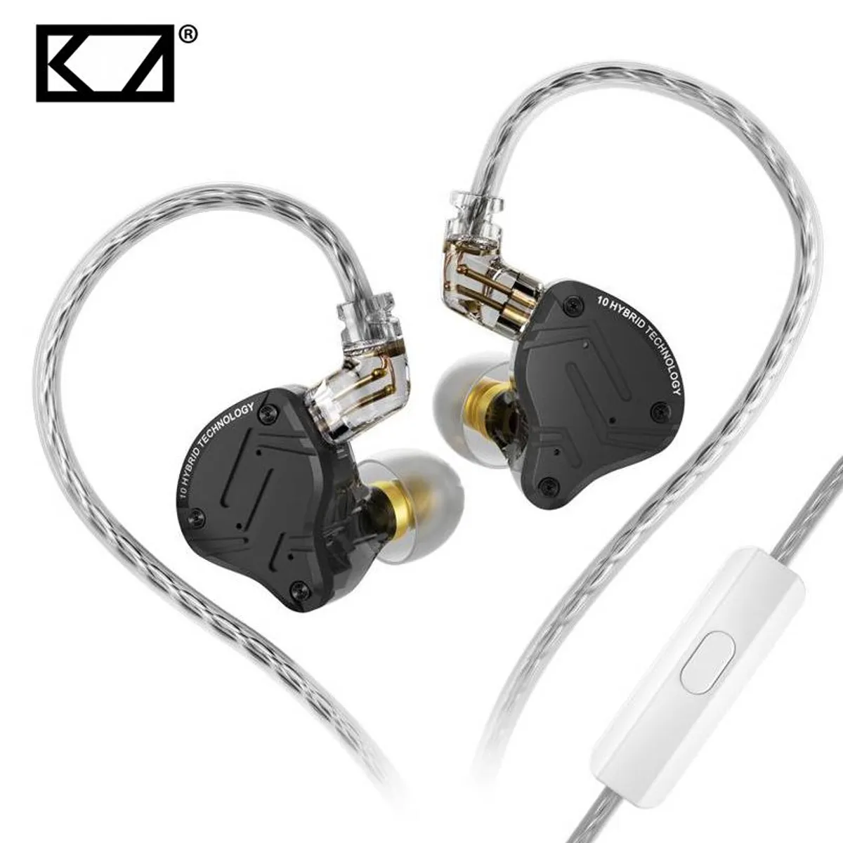 KZ - Auriculares Kz ZS10 Pro X in Ear 1DD + 4BA HiFi con Microfono - Negro