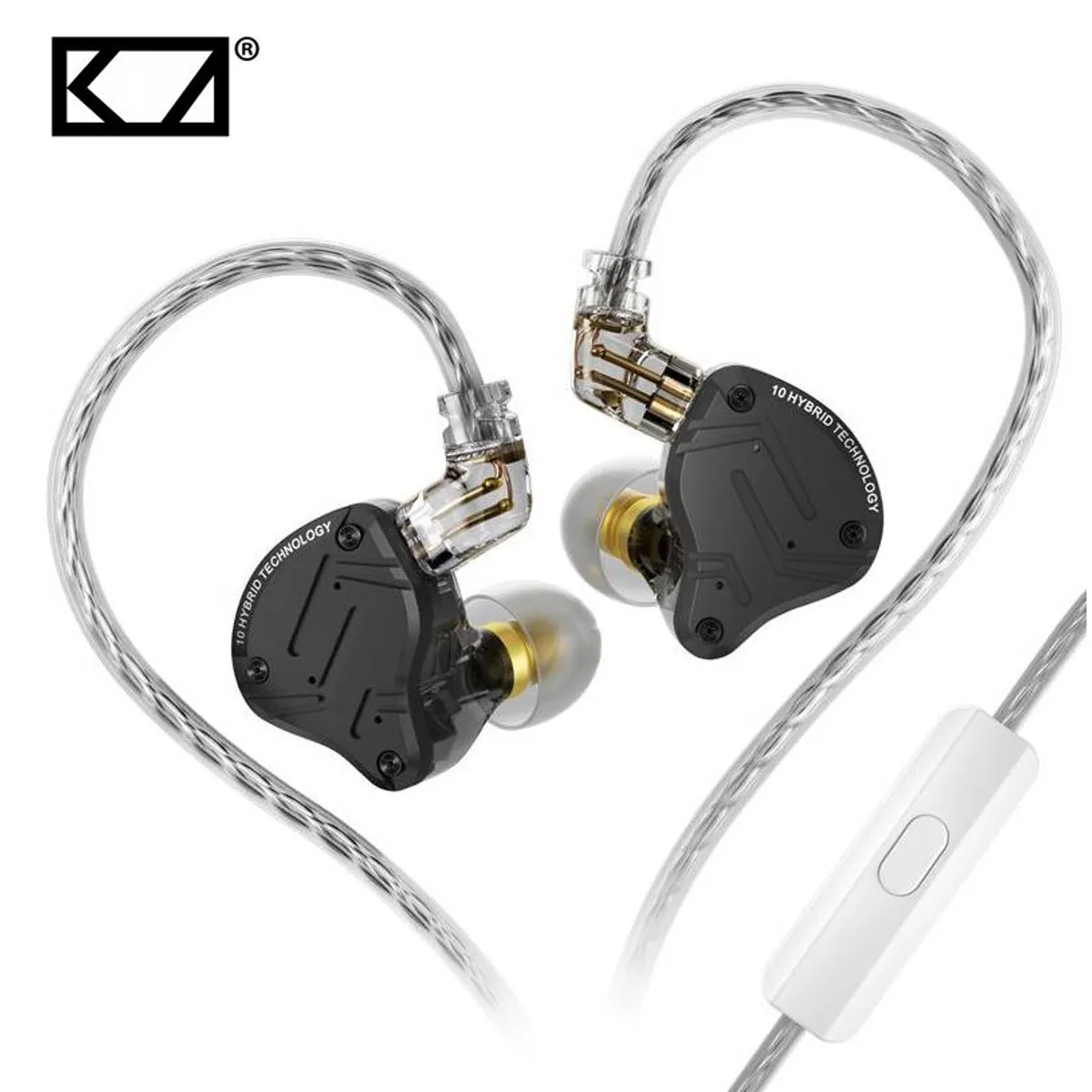 KZ - Auriculares Kz ZS10 Pro X in Ear 1DD + 4BA HiFi con Microfono - Negro