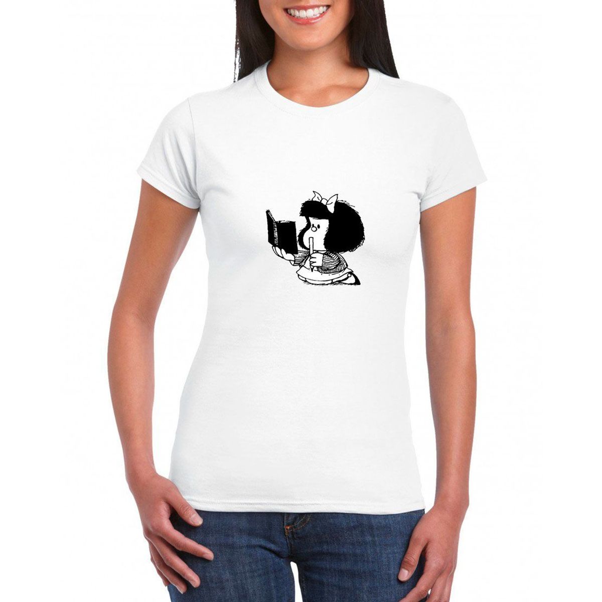GENERICO - Polo mujer Mafalda - Nathalie Love It - Blanco
