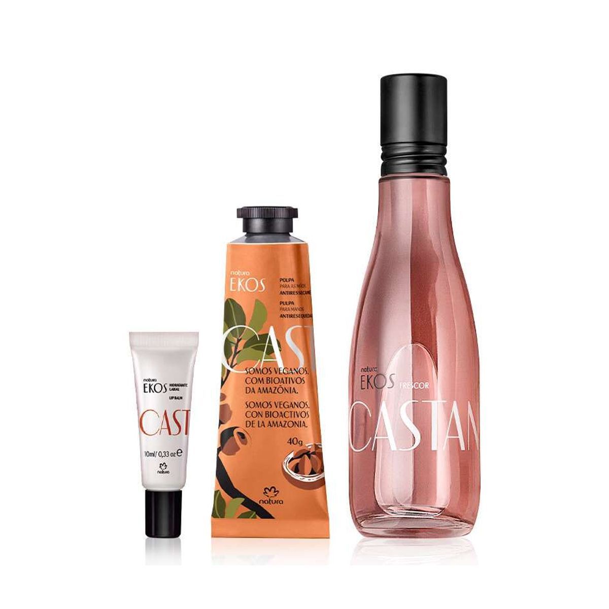 NATURA - Ekos Castaña Frescor 75ml con Crema Manos 40g y Balsamo Labial