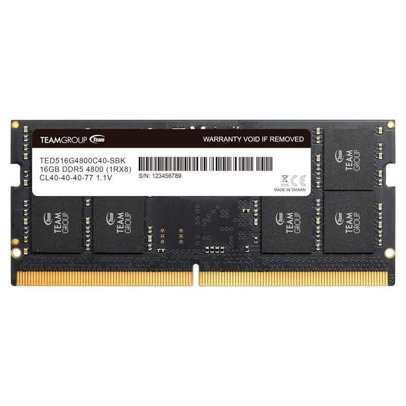 TEAMGROUP - Memoria TEAMGROUP SO-DIMM ELITE DDR5 16GB DDR5-4800MHz CL40 11V