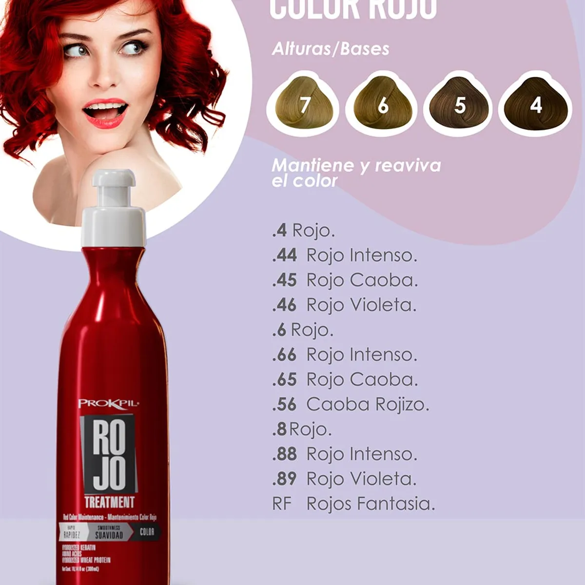 GENERICO - Tratamiento Matizador Para Cabello Prokpil Rojo 300ml