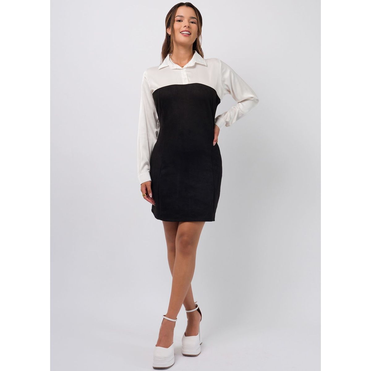 DOLCATTA - Vestido Marjorie - White&Black - Dolcatta