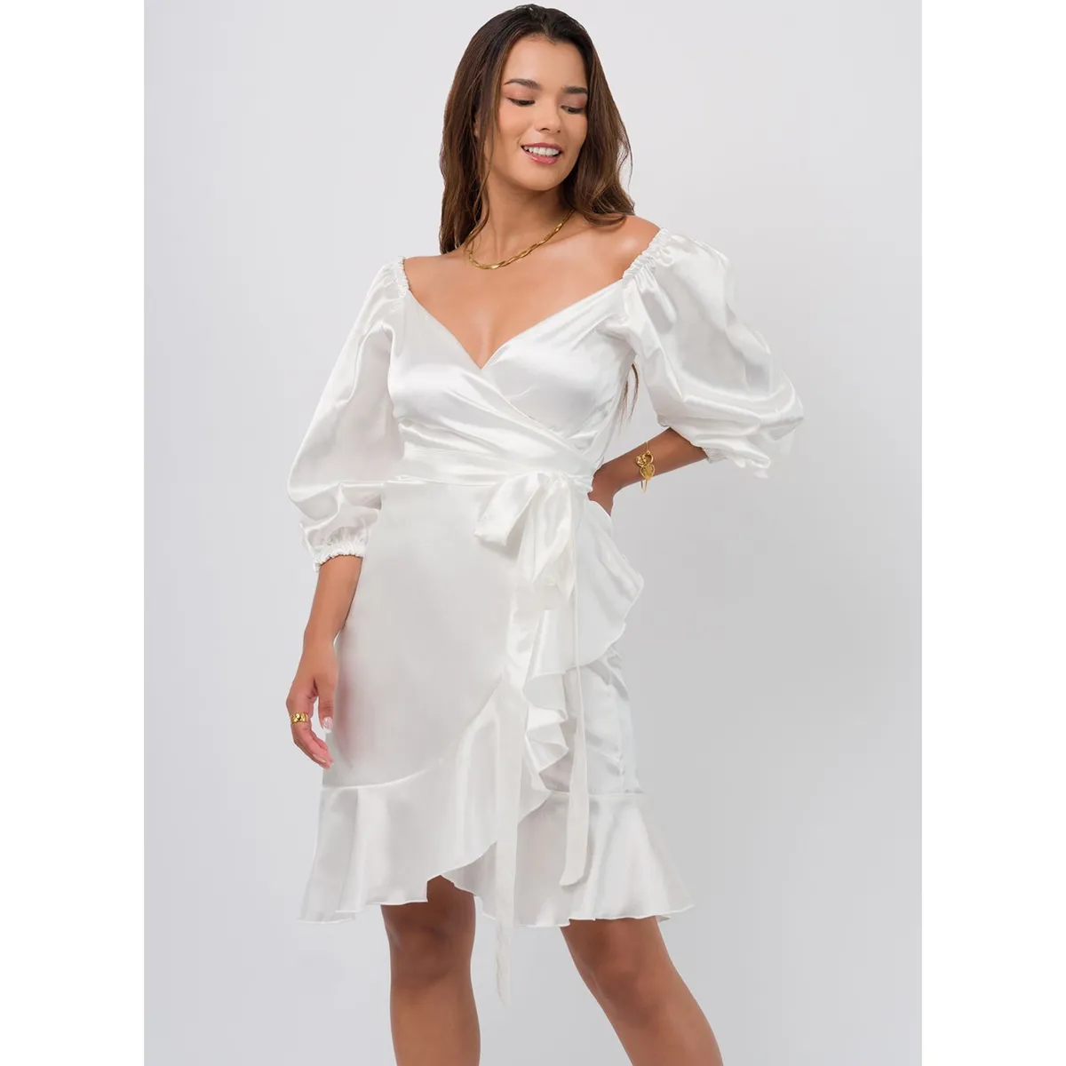 DOLCATTA - Vestido Estelle - White Color - Dolcatta