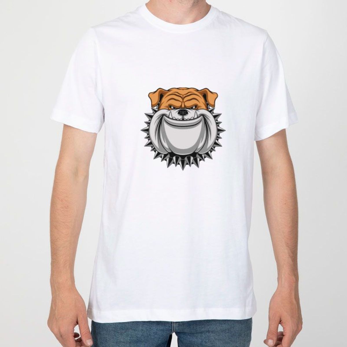 GENERICO - Polo Hombre manga corta diseño Dog -  Blanco