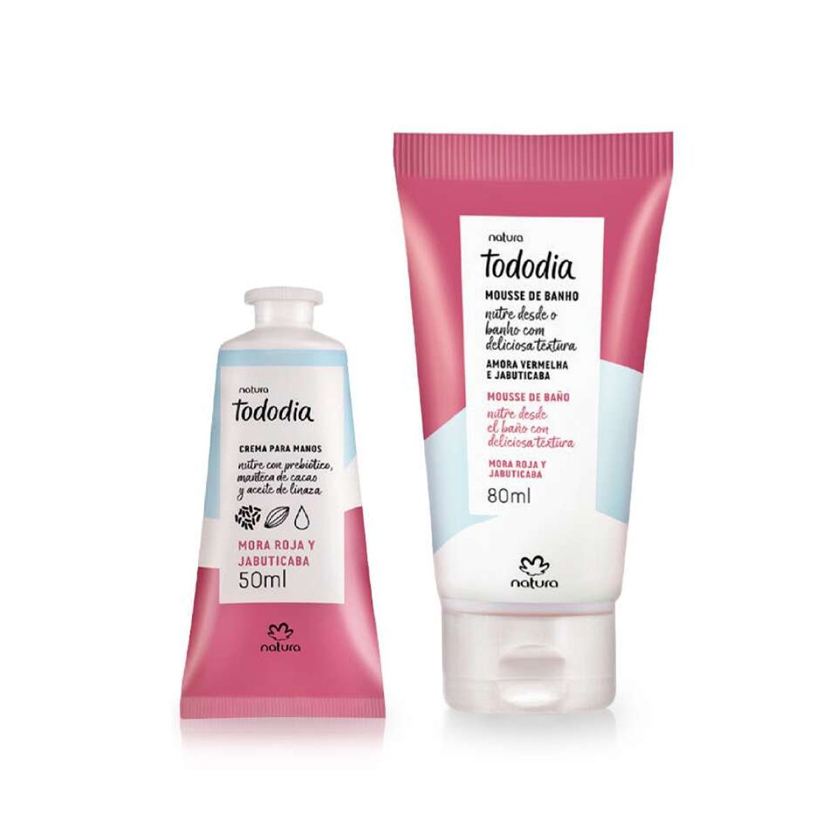 NATURA - Tododia Mora Roja y Jabuticaba Crema Manos y Mousse de Baño