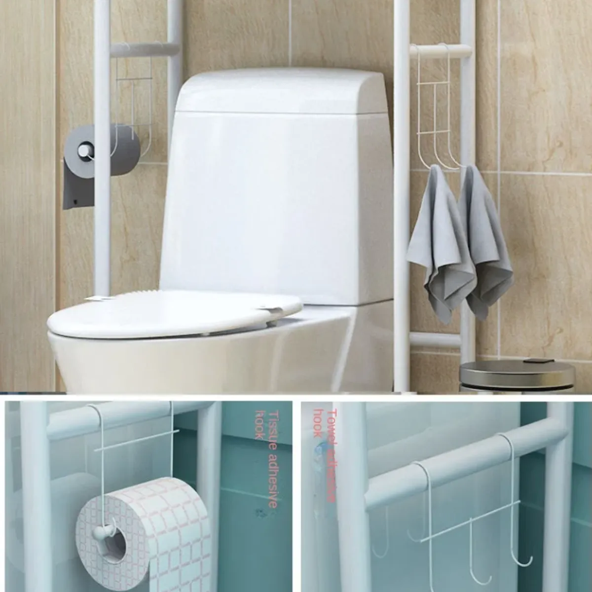 GENERICO - Estante De Baño, 3 Estantes Sobre Inodoro Toilet Rack