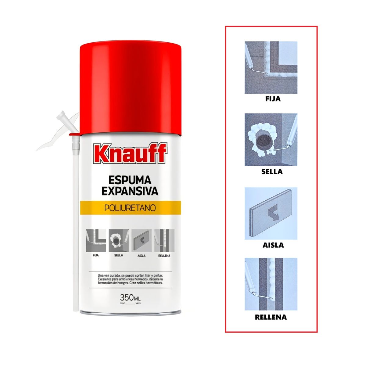 KNAUF - Espuma Expansiva de Poliuretano 350ML KNAUF