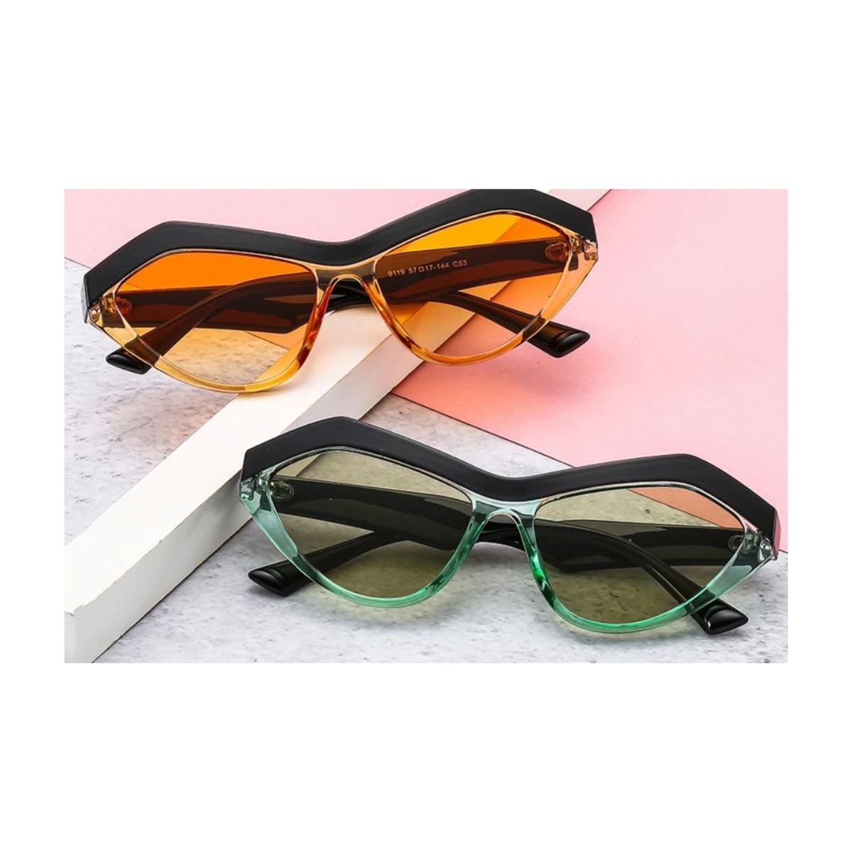 GENERICO - Lentes de Sol Unisex Ojo de Gato Naranja  PL1927