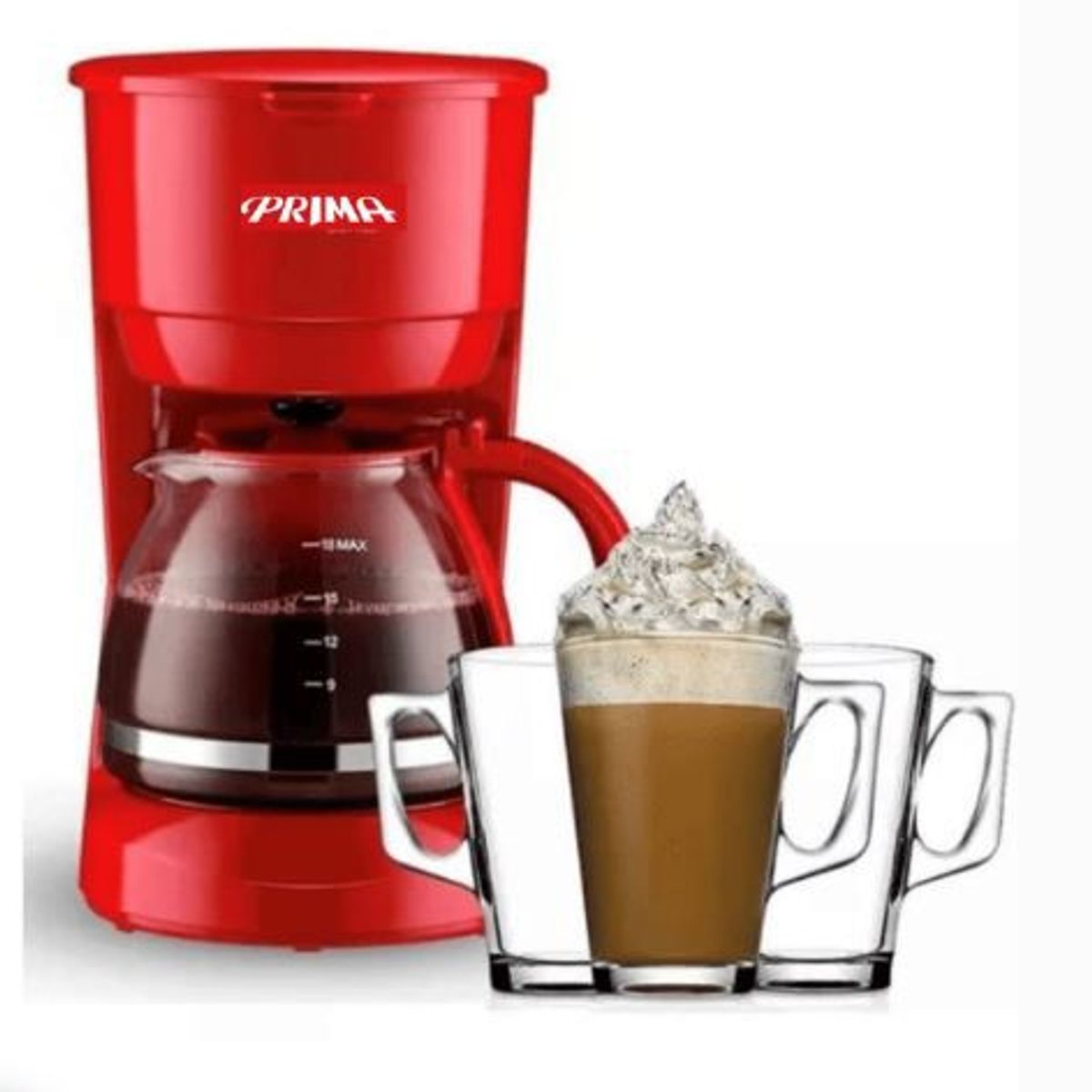 PRIMA - Cafetera Eléctrica Prima de 12 tazas-Negro