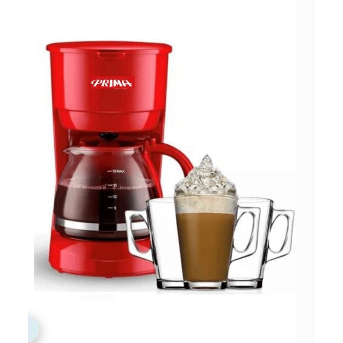 PRIMA - Cafetera Eléctrica Prima de 12 tazas-Negro