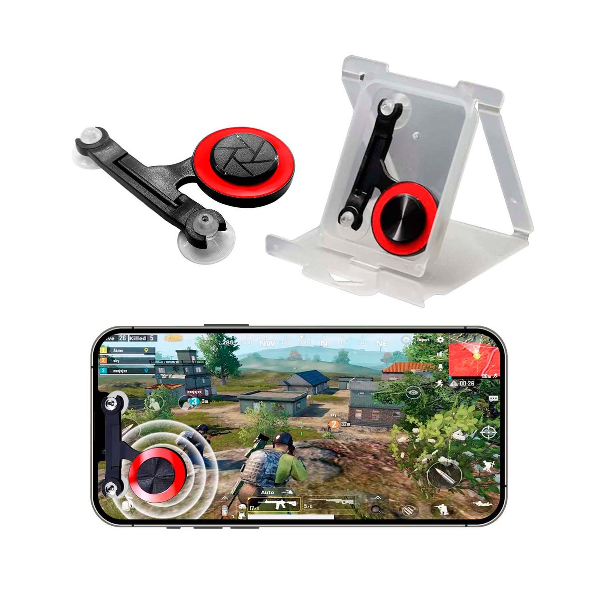 GENERICO - Mini Joystick Para Celular Con Ventosa Negro