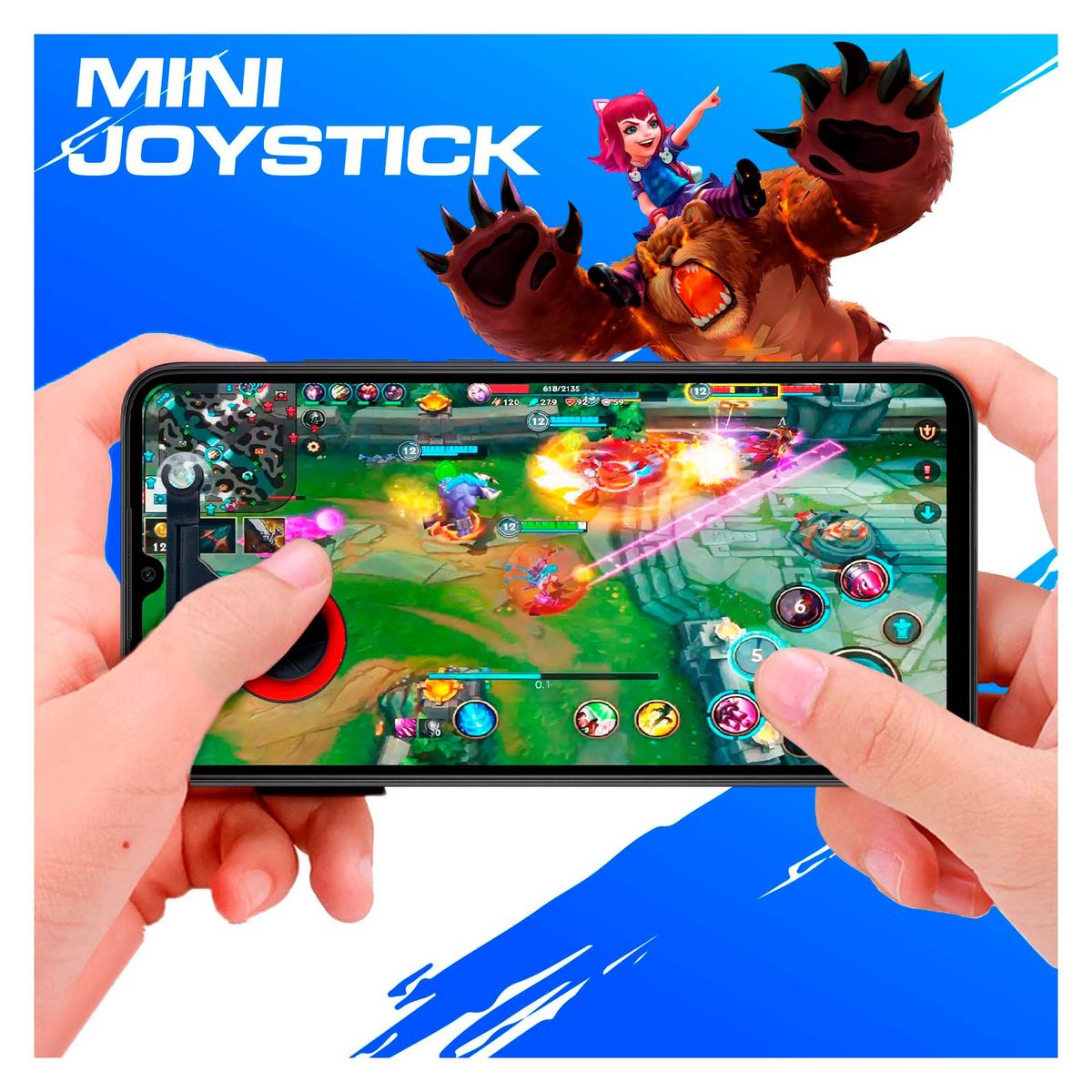 GENERICO - Mini Joystick Para Celular Con Ventosa Negro