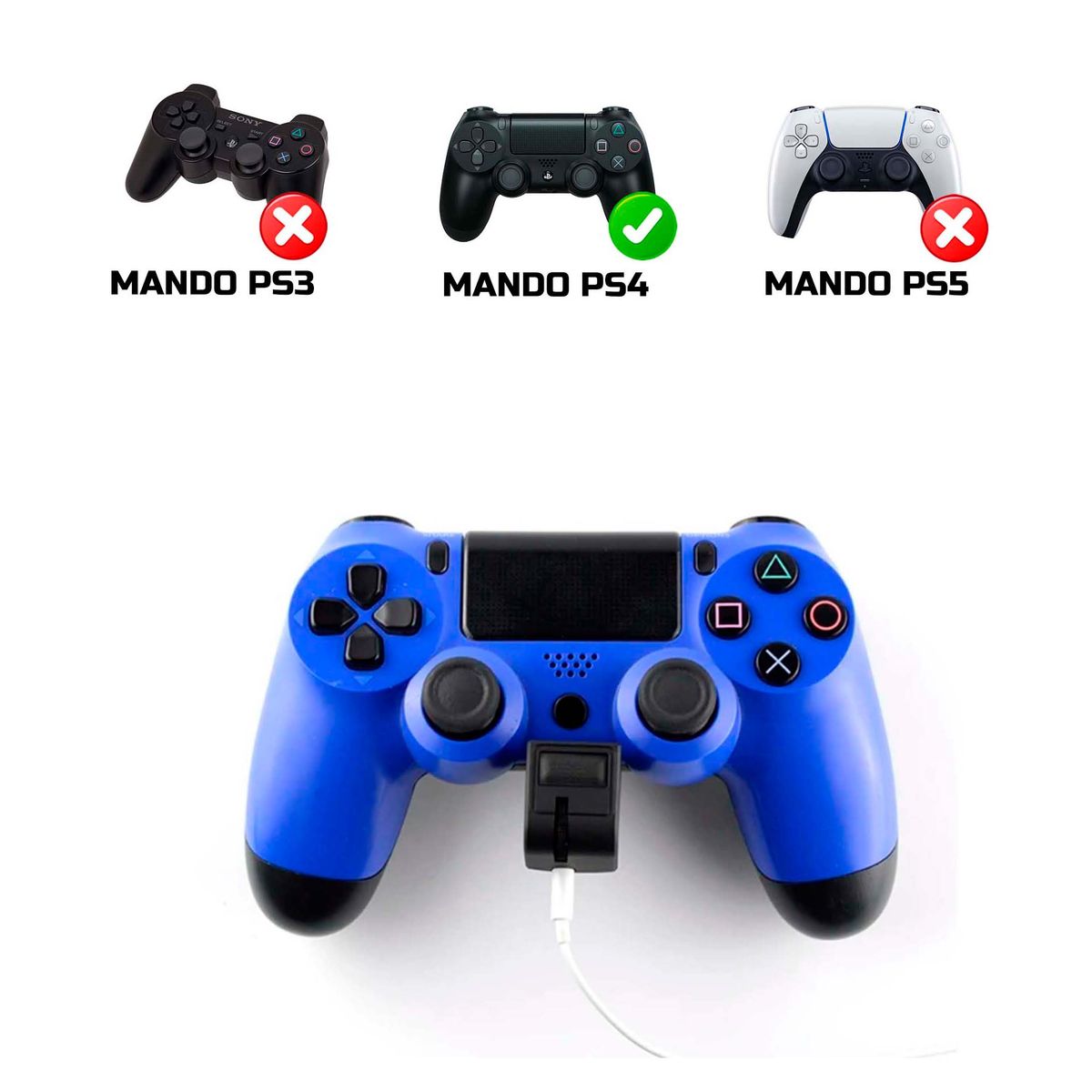 GENERICO - Adaptador Audífonos Para Mandos Ps4