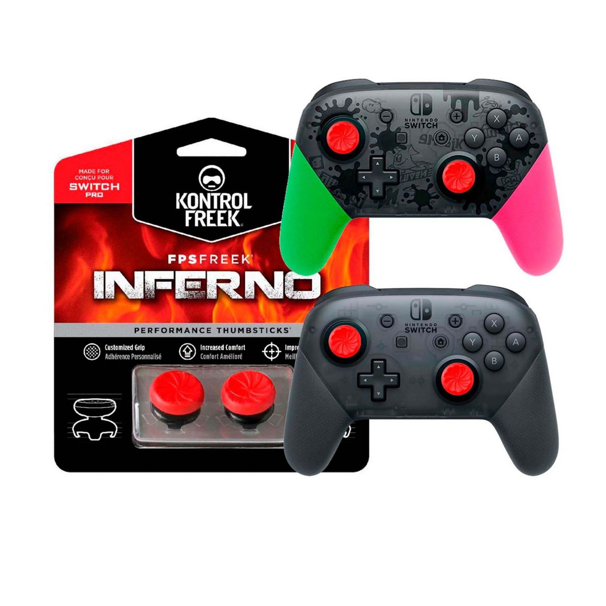 KONTROLFREEK - Kontrolfreek Inferno Para Mando Pro Nintendo Switch  Oled