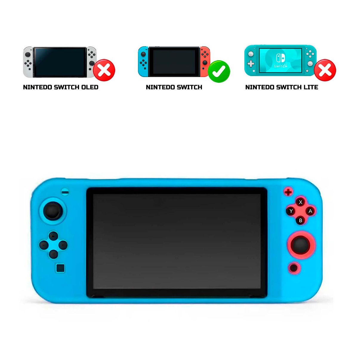 GENERICO - Funda De Silicona Para Nintendo Switch 1 Pieza Azul