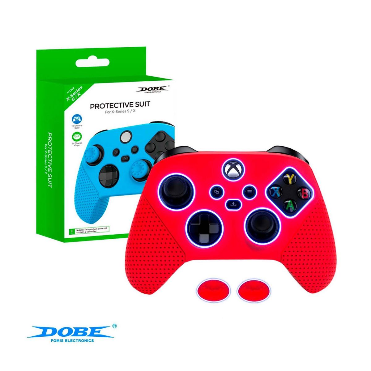 DOBE - Funda De Silicona Para Mandos Xbox Serie XS Con Grip Rojo