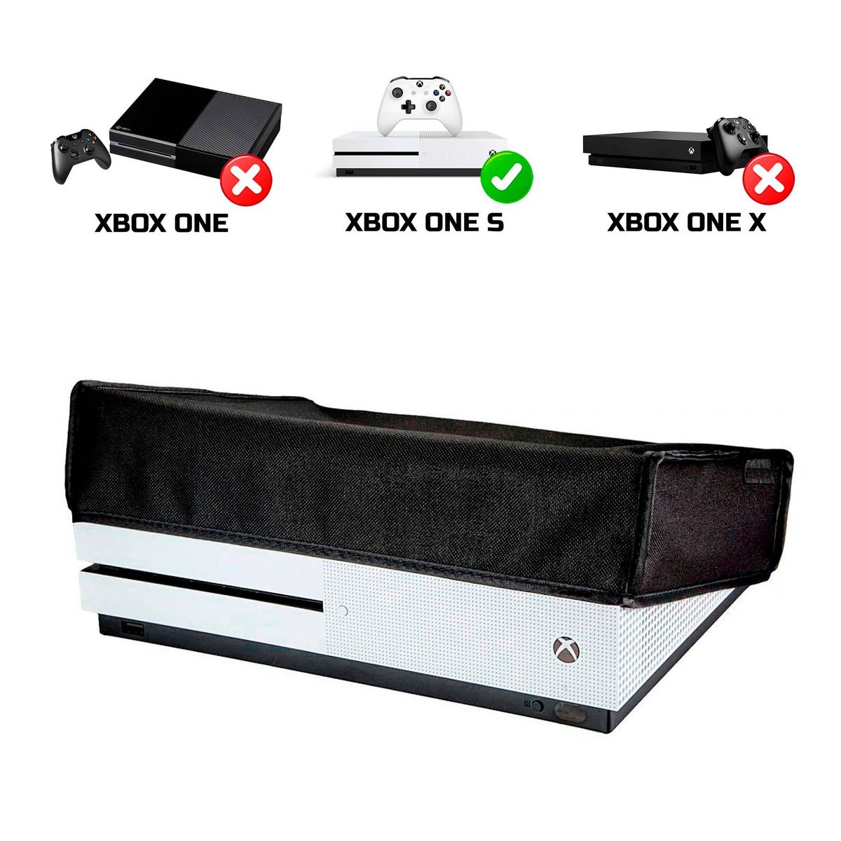 GENERICO - Funda Protector Antipolvo Para Xbox One S Negro