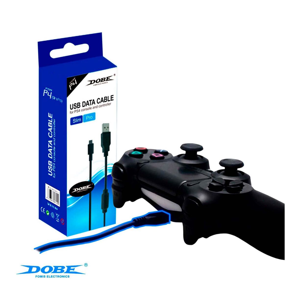 DOBE - Cable Para Cargar Mando Ps4 De 1.8 Metros Carga Rápida