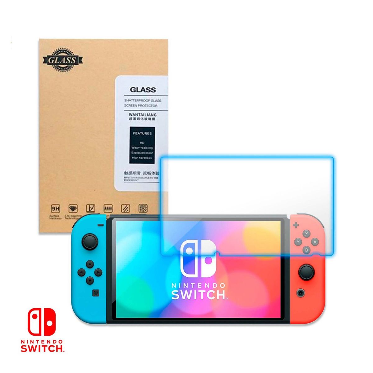 GENERICO - Protector De Pantalla Mica De Vidrio Para Nintendo Switch