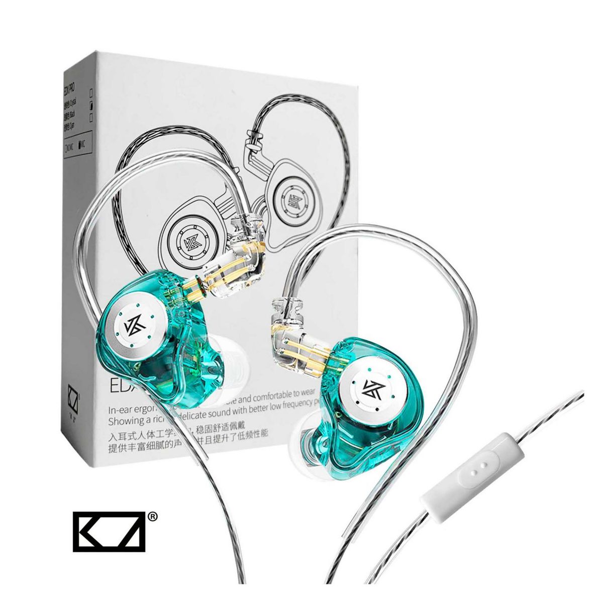 KZ - Audifonos In-Ear Gamer con micro KZ EDX Pro Celeste