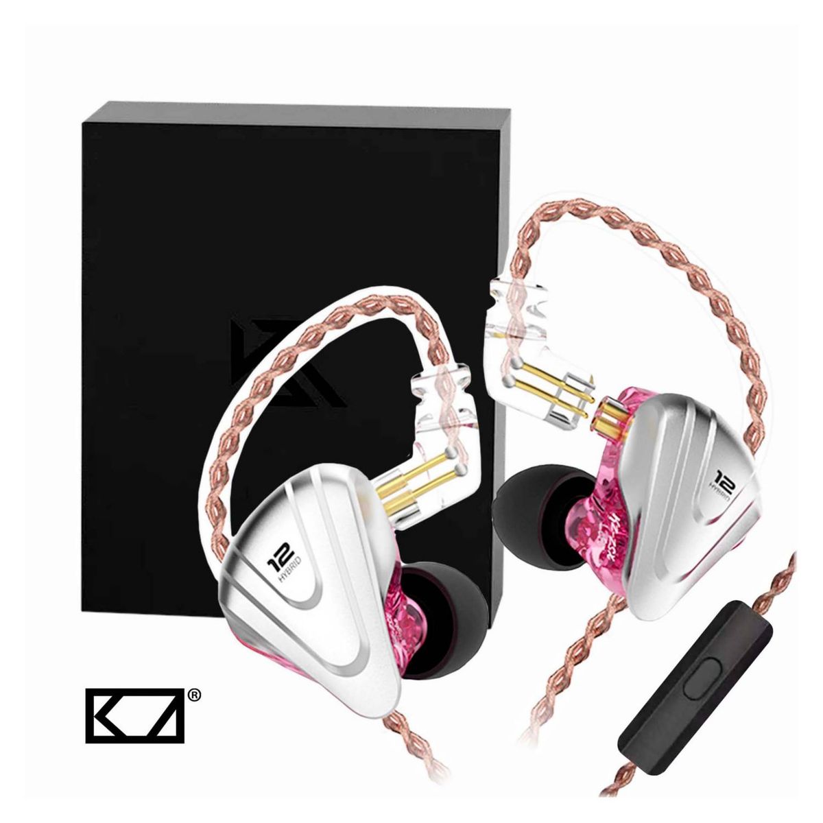 KZ - Audífonos In-Ear Gamer con micro KZ ZSX Terminator Purpura