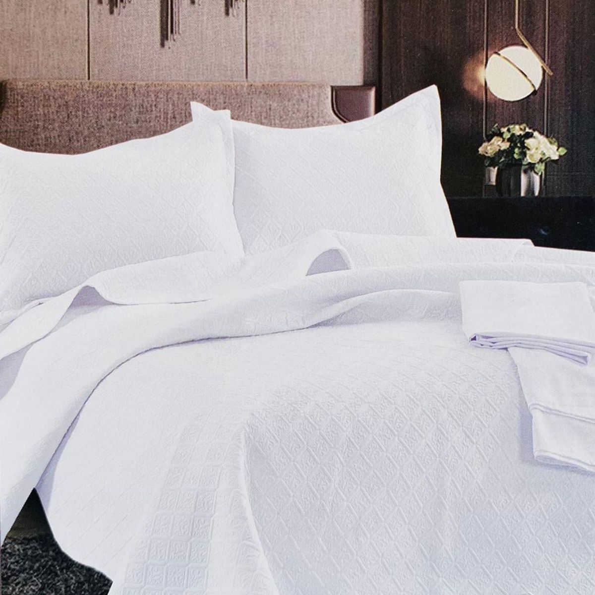 MINGDA - Set de Cubrecama 2pz + Sabanas + Fundas 5 Piezas