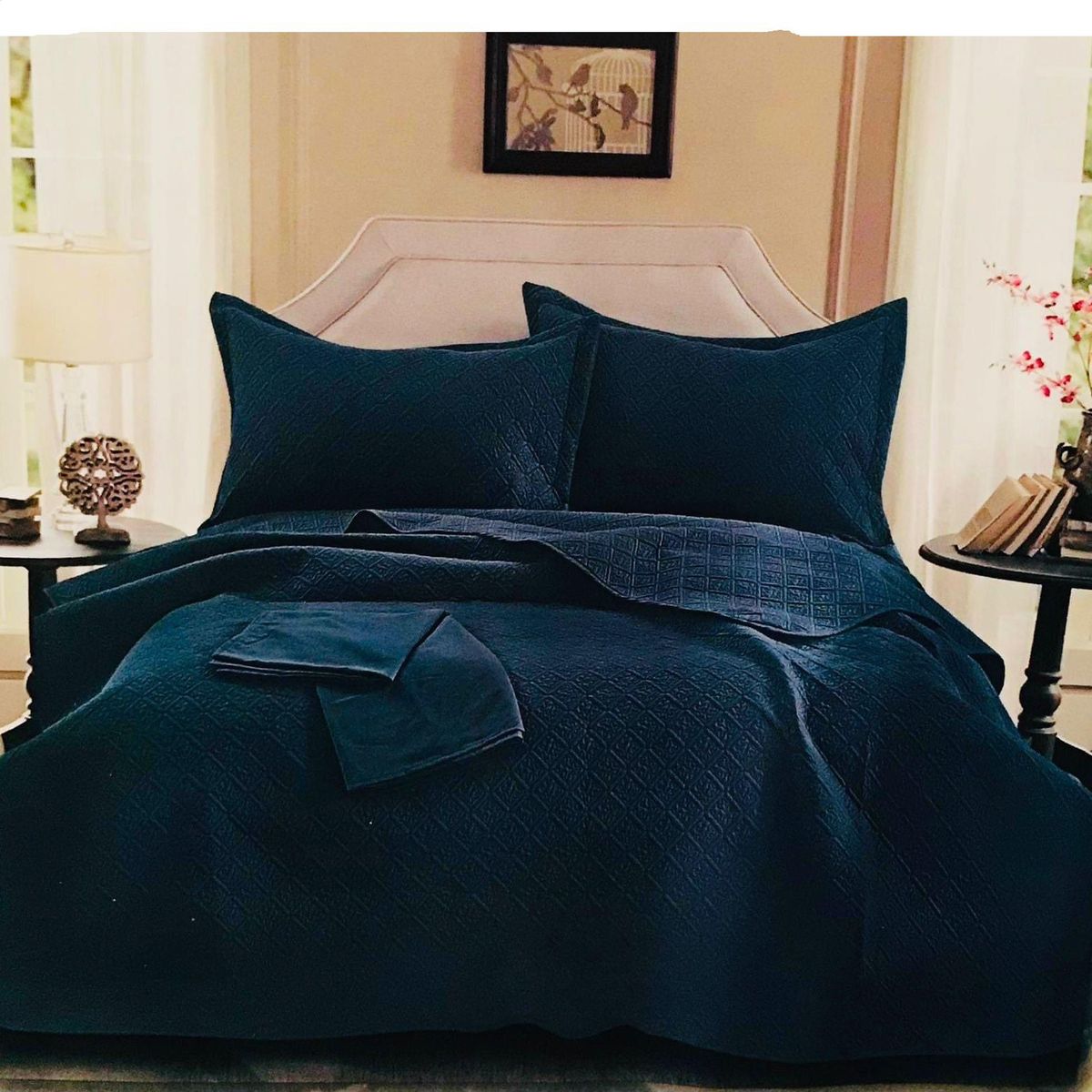 MINGDA - Set de Cubrecama 2pz + Sabanas + Fundas 5 Piezas