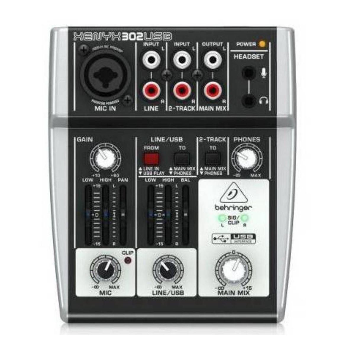 BEHRINGER - Mezclador 2 Canales c/interfaz de Audio/usb Xenyx 302USB Behringer