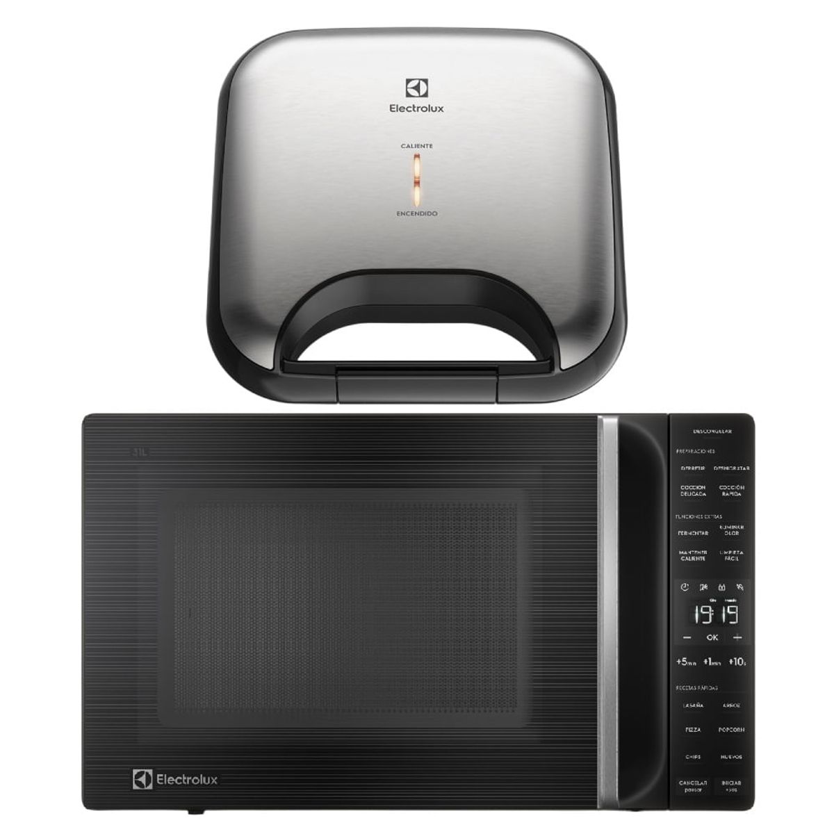 ELECTROLUX - ComboMicroondas Freestanding EMDY31S2MXB+Sandwichera ESG20 Electrolux