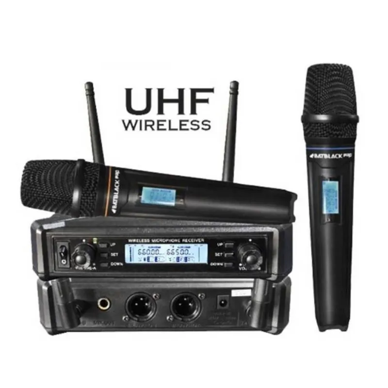 BATBLACK - Micrófono Profesional Inalámbrico BATBLACK BT-M40 PRO Negro