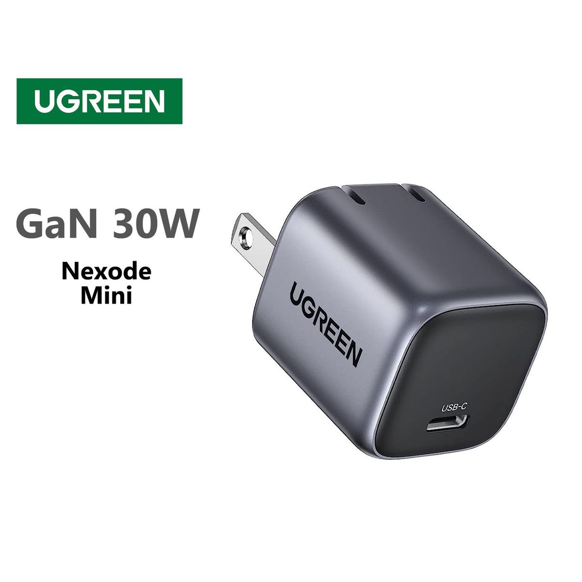 UGREEN - Cargador GaN USB tipo C enchufe US - 30w - UGREEN - Gris