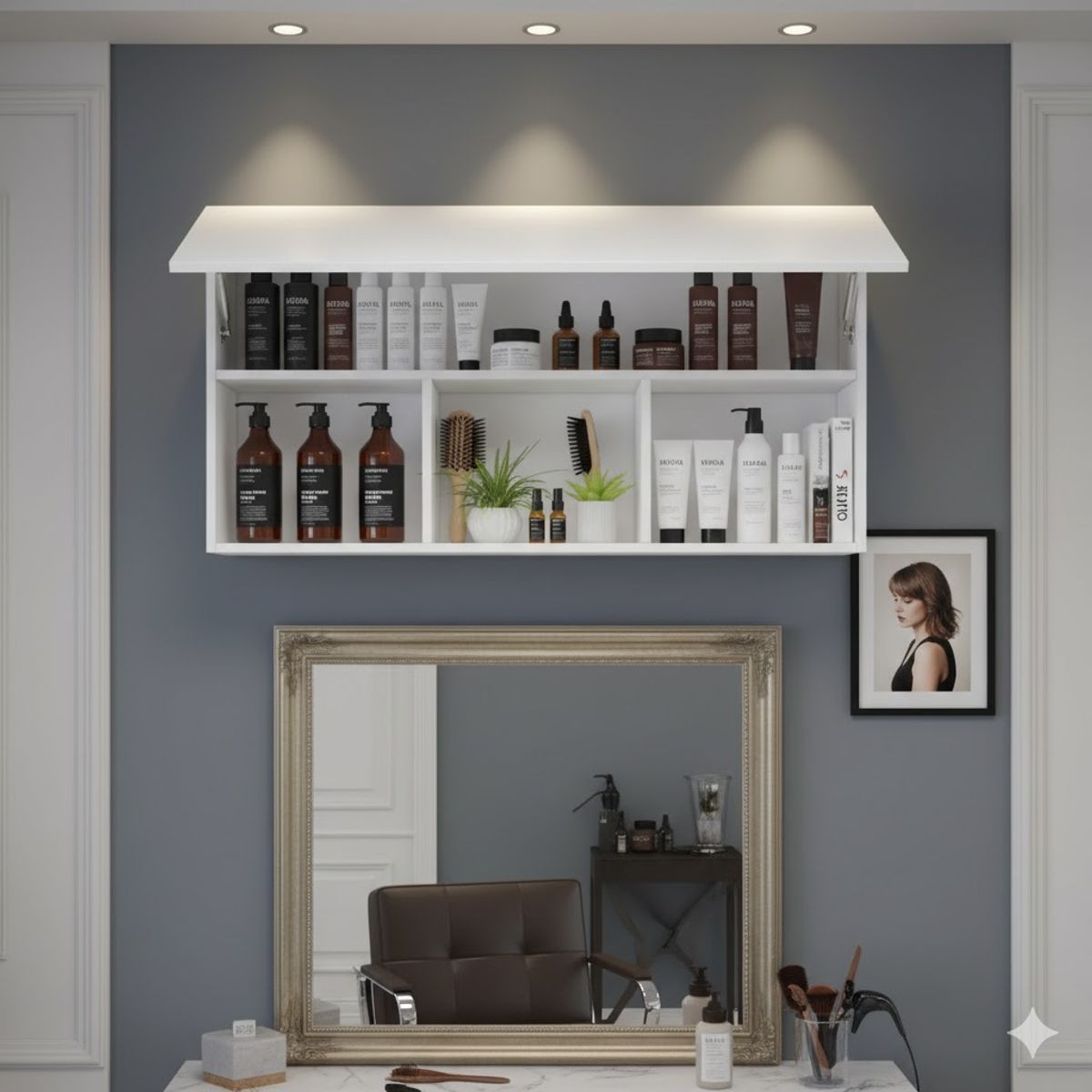 GENERICO - LIBRERO BIBLIOTECA FLOTANTE DE MELAMINA Blanco