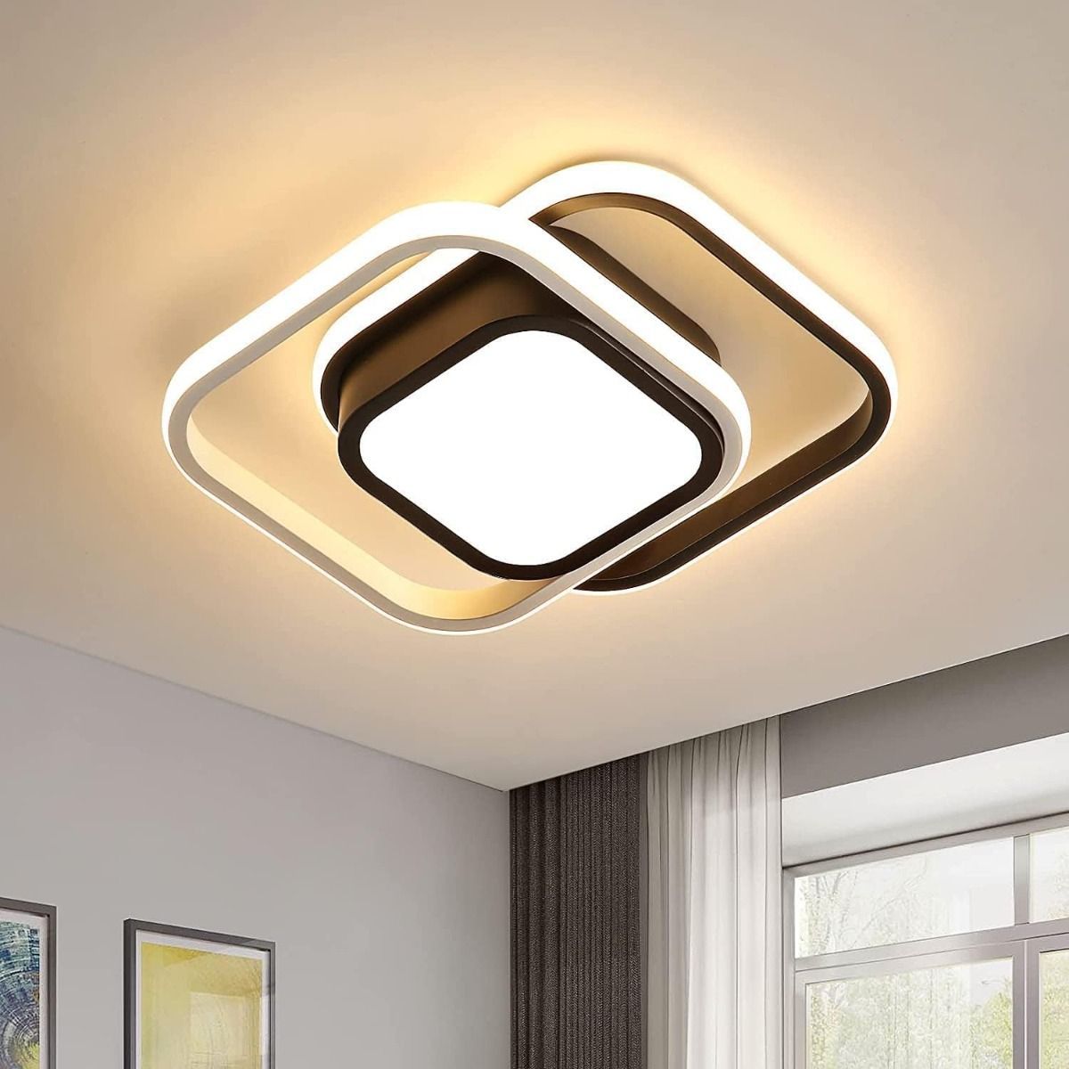HOME NEAT - Lámparas de Techo LED acrílica Moderno 26W 3 Colores