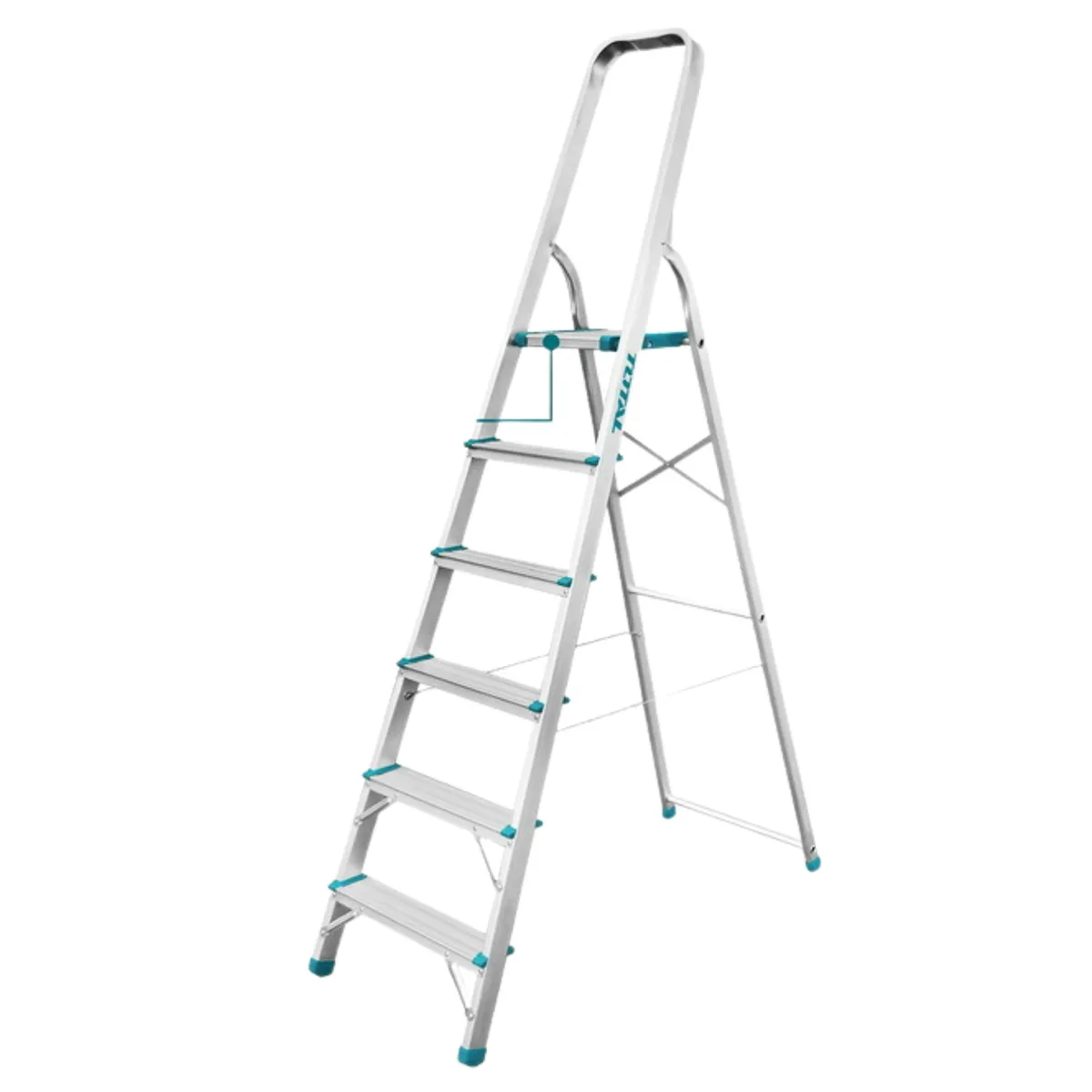 TOTAL TOOLS - Escalera tubular 6 peldaños soporta 150kg Total