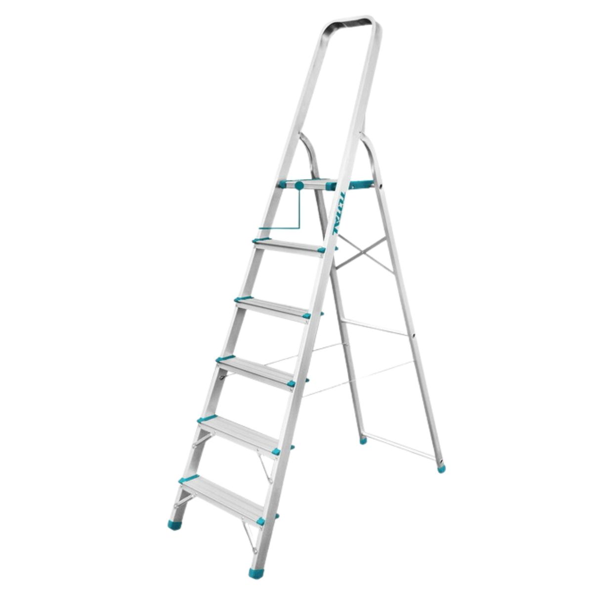TOTAL TOOLS - Escalera tubular 6 peldaños soporta 150kg Total