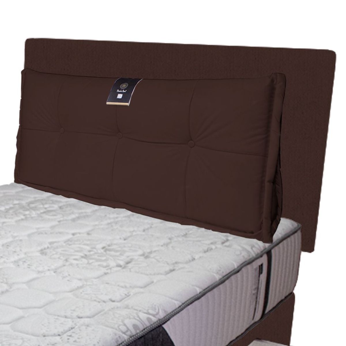 BARAKA HOME - Dormitorio Pocket Vip + 4 Caj. 2 Plz + Cabecera + Cojin - Chocolate