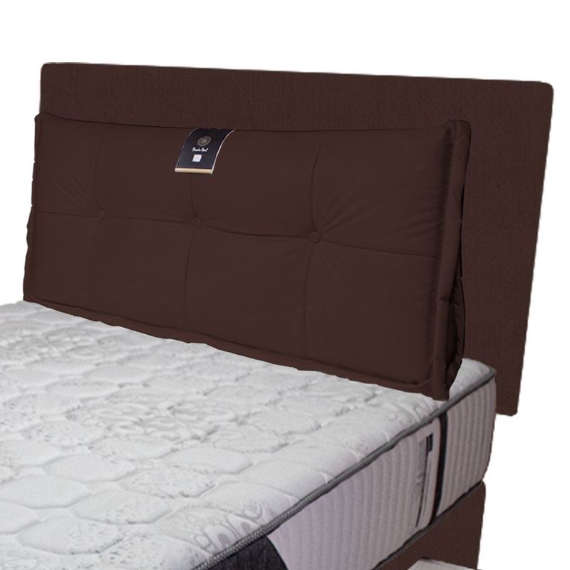 BARAKA HOME - Dormitorio Pocket Vip + 4 Caj. 2 Plz + Cabecera + Cojin - Chocolate
