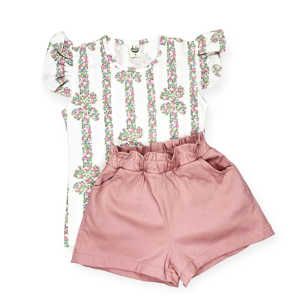 OTTOWARE - CONJUNTO NIÑA FLORES ROSA