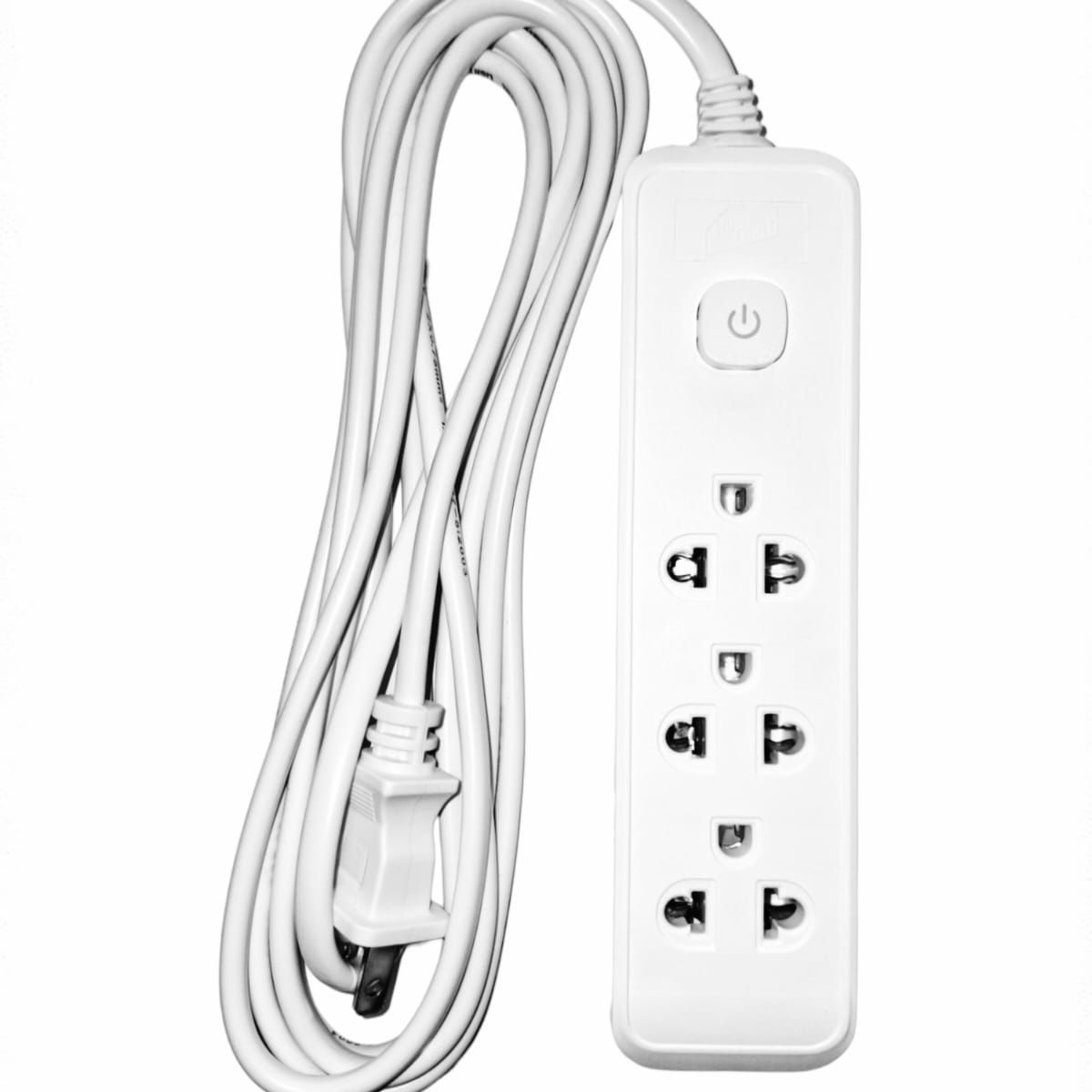 HOME LIGHT - Extensión Auto extinguible 3 Tomas + 1 Lateral 3Metros - BLANCO