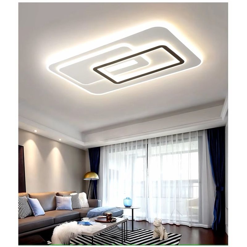 GENERICO - Lampara Techo LED Rectangular Incluye control remoto